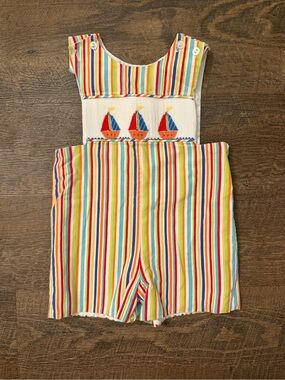 Three Sisters Striped Sailboat Jon Jon